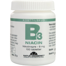 NATUR DROGERIET - B3 Niacin (nikotinamid) 9 mg.